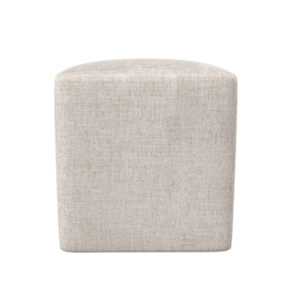 Liv Fully Upholstered Dining Ottoman in Natural Linen