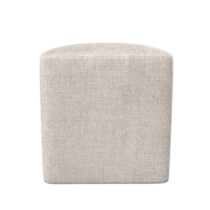 Liv Fully Upholstered Dining Ottoman in Natural Linen