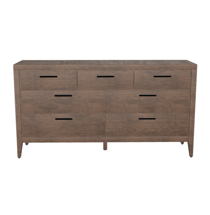 Boracay Seven Drawer Walnut Dresser in Wild Oats Brown