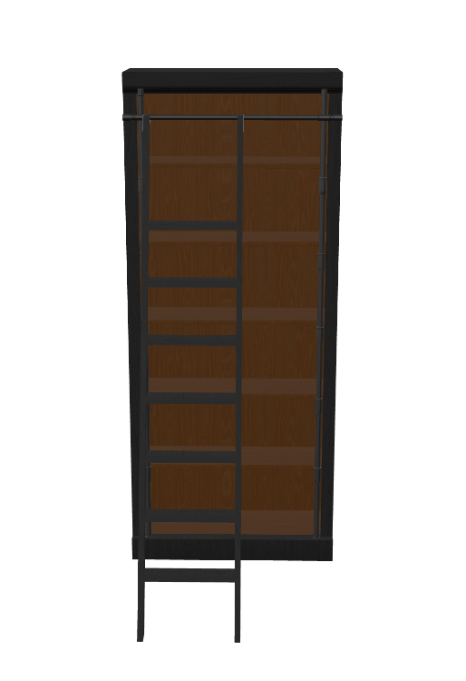 96 INCH BOOKCASE WITH LOVELAND INTERIOR & VAIL EXTERIOR